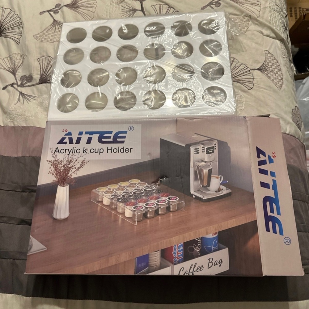 AITEE Acrylic K Cup Drawer Organizer, white  K Cup Organizer Tray for Drawer or